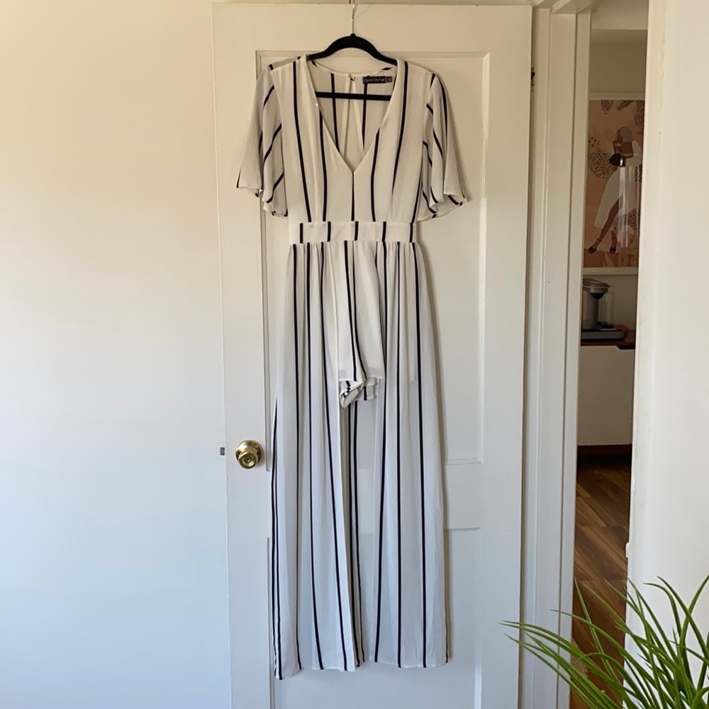 Striped Black and White Romper